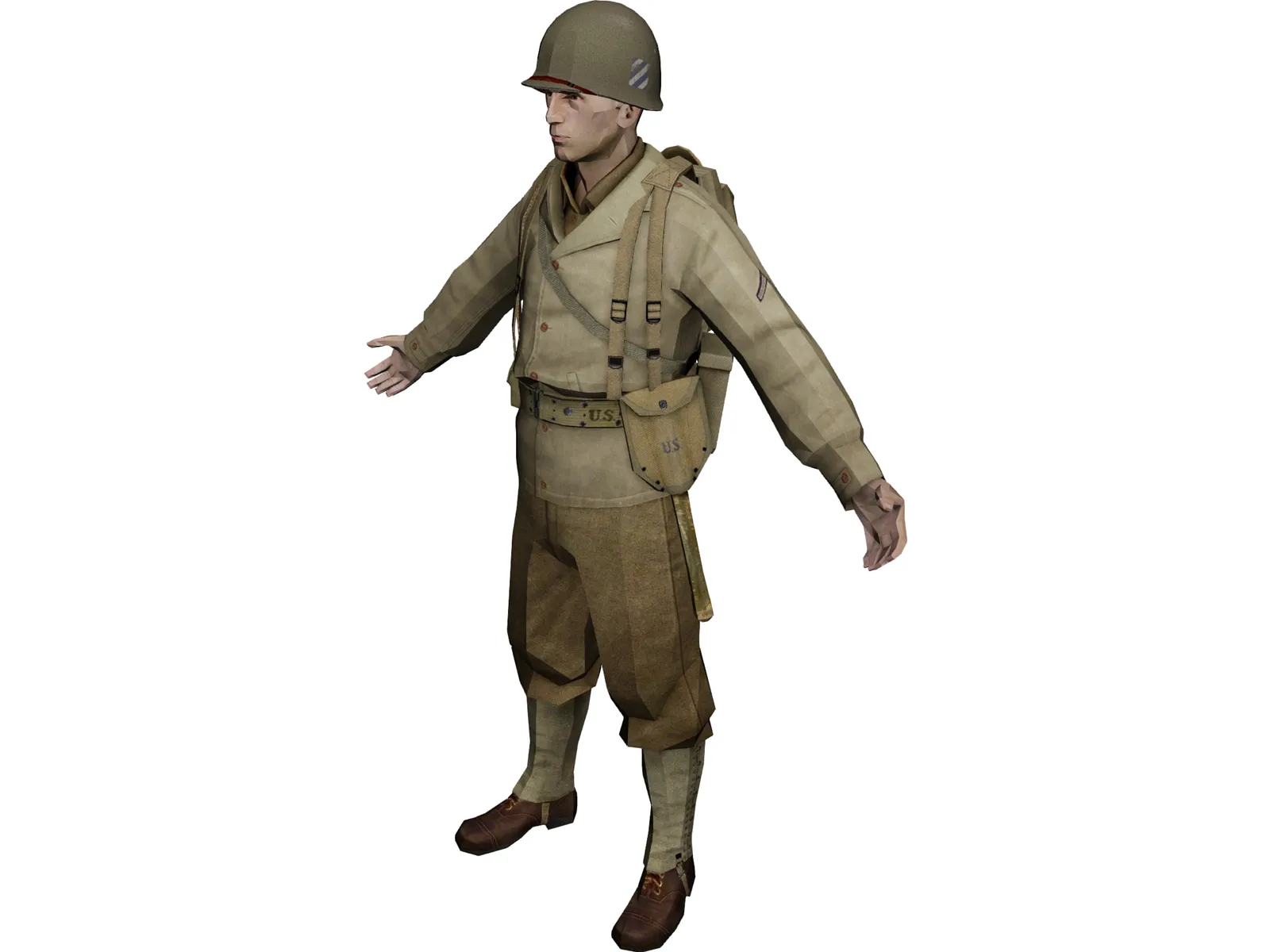 Soldier Rig 3D Model main preview