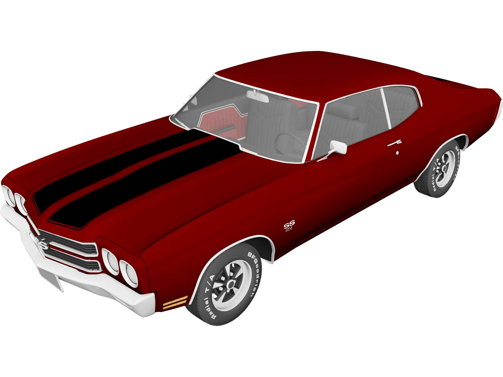 Chevrolet Chevelle SS (1970) 3D Model main preview