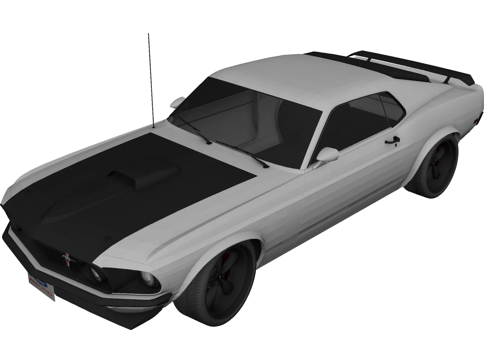 Ford Mustang Boss 302 (1969) 3D Model main preview