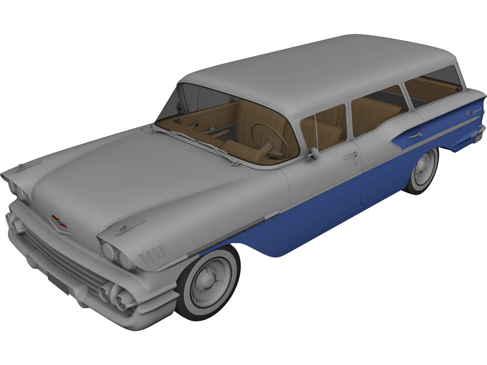 Chevrolet Nomad (1958) 3D Model main preview