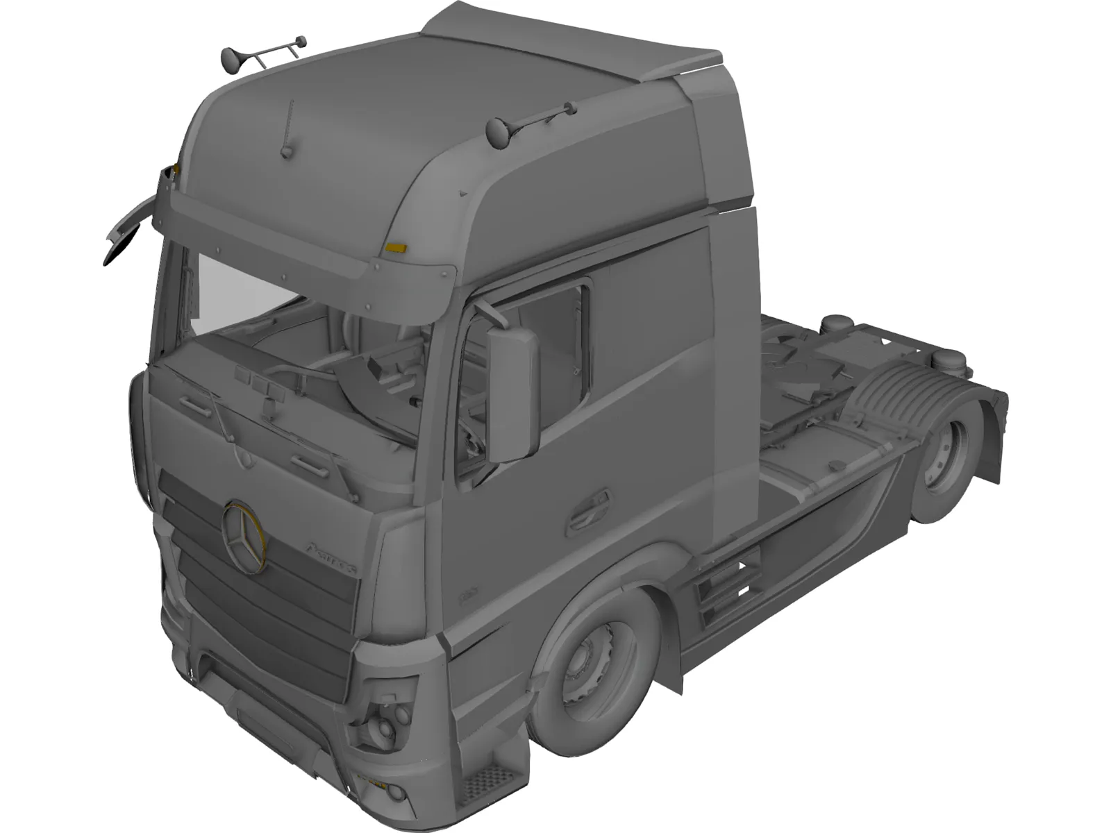 Mercedes-Benz Actros 3D Model main preview