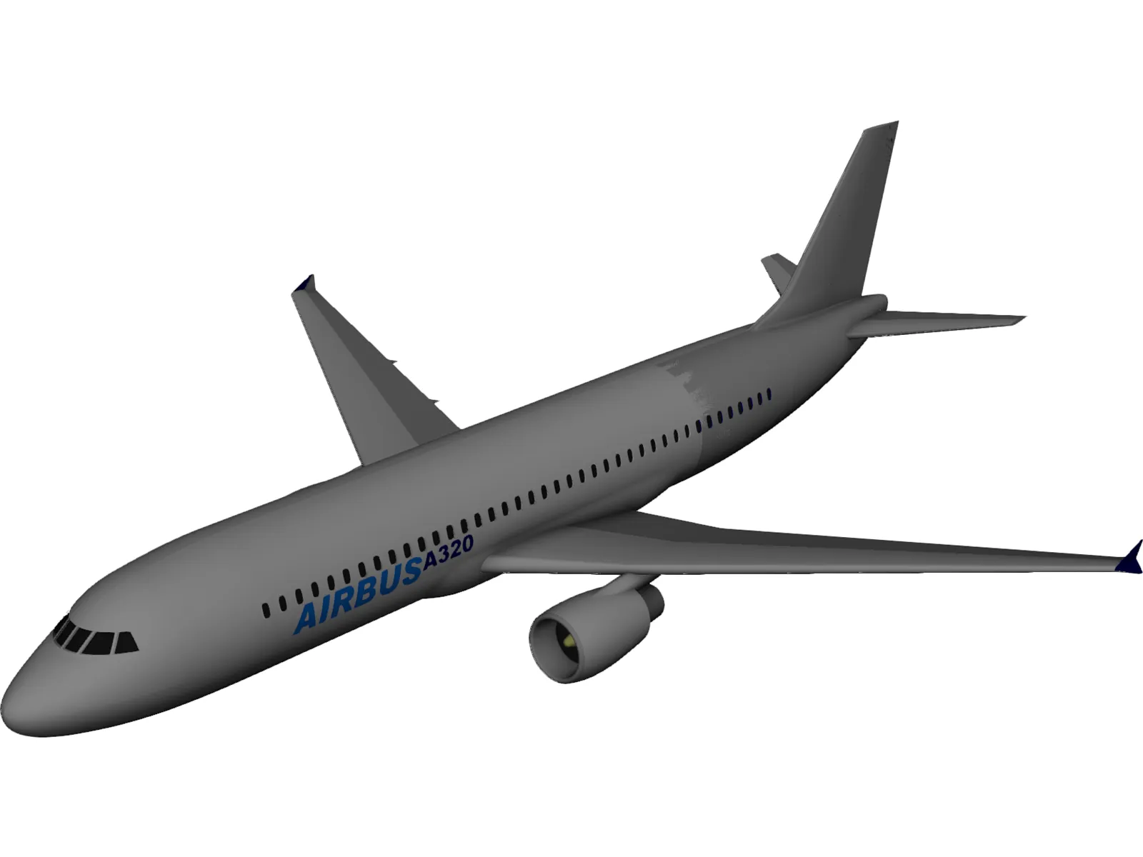 Airbus A320 3D Model main preview