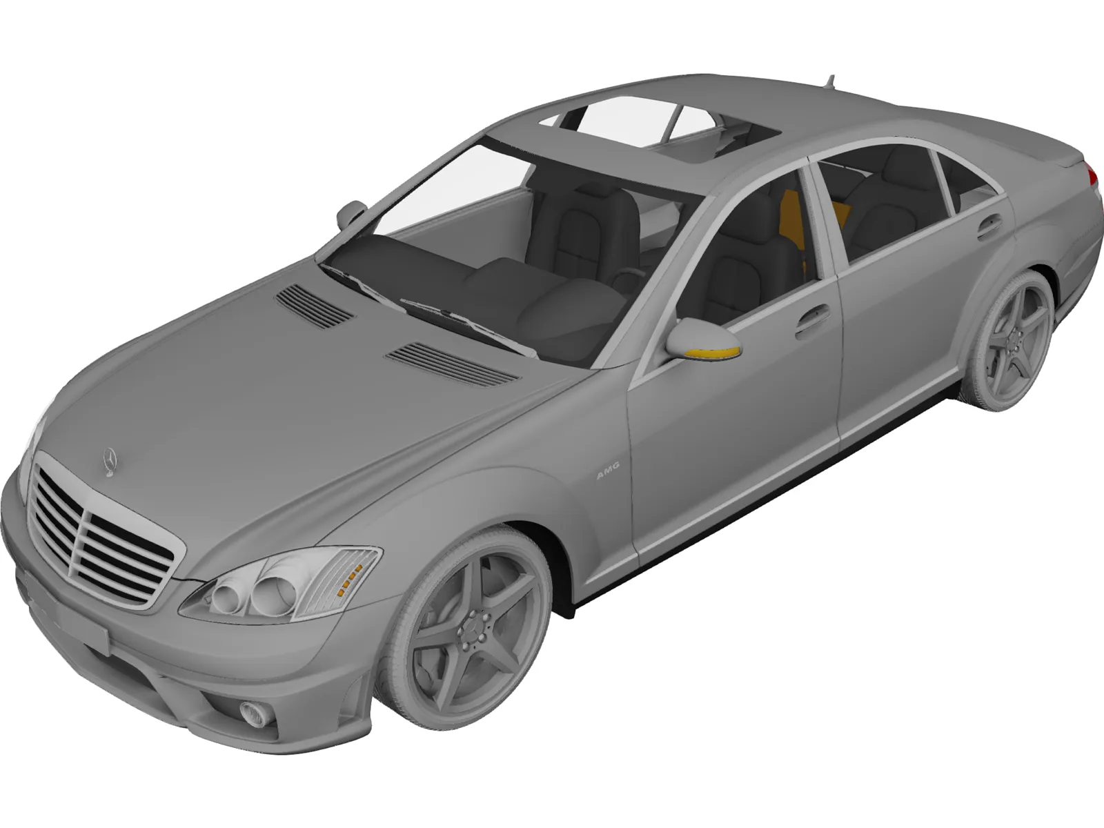 Mercedes-Benz S65 AMG 3D Model main preview