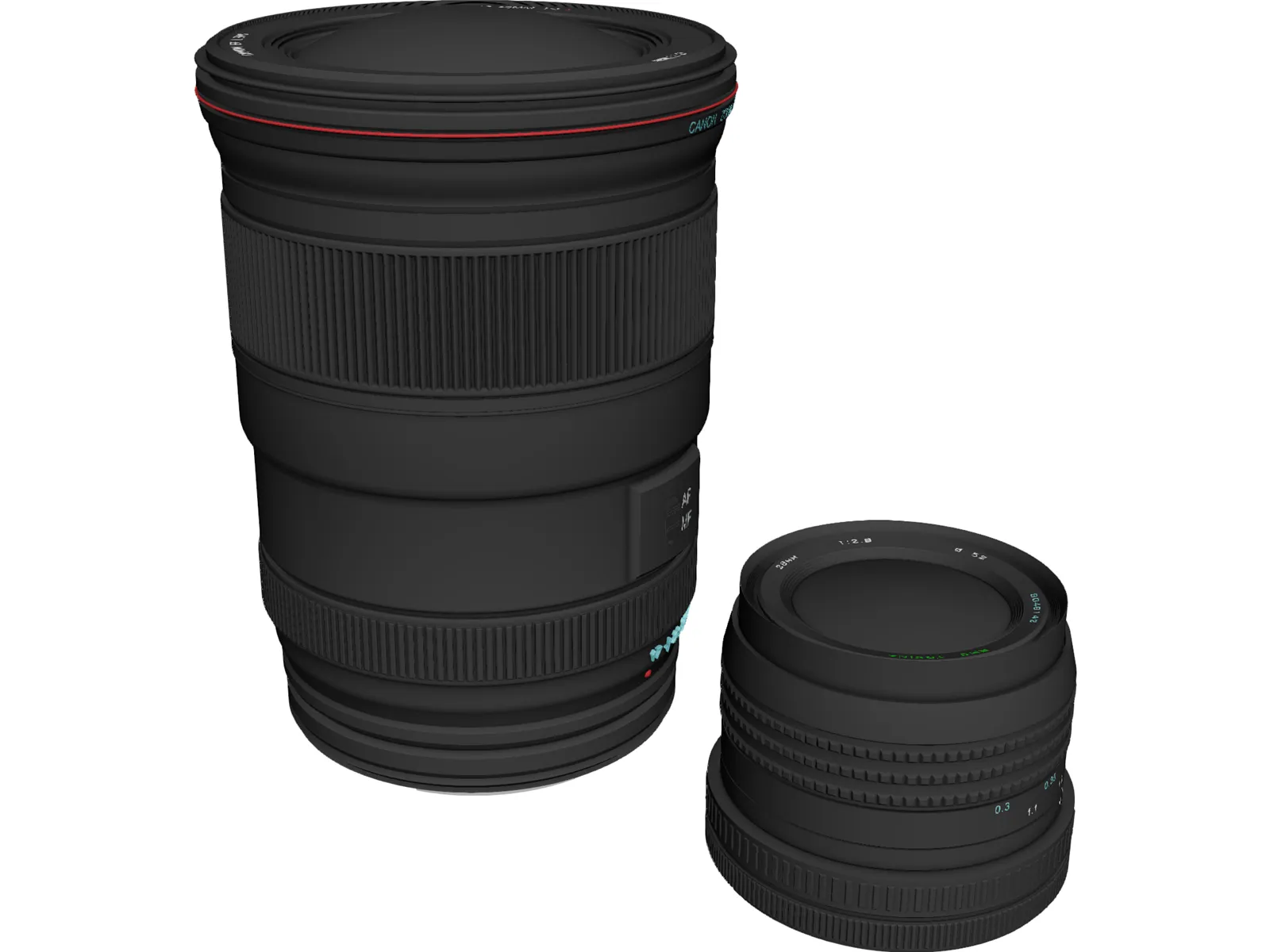 Canon Lenses 3D Model main preview