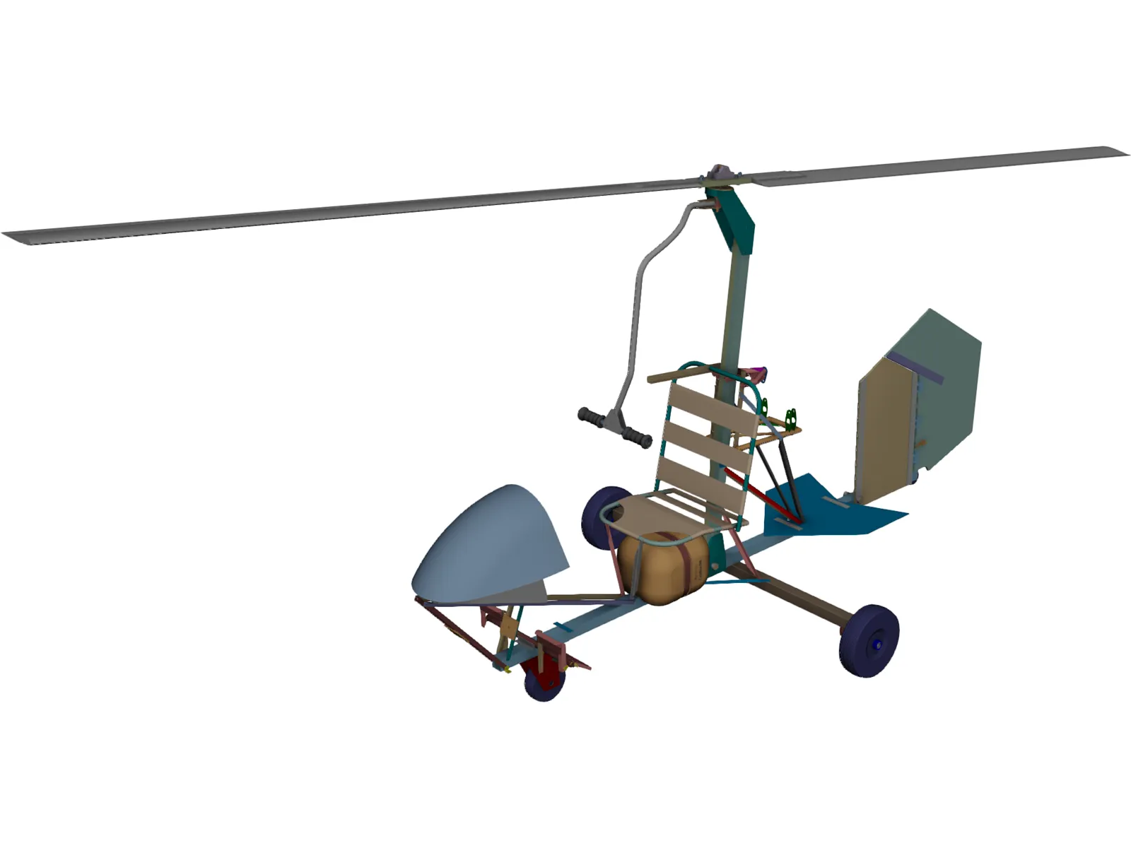 Bensen B-6 Gyrocopter 3D Model main preview