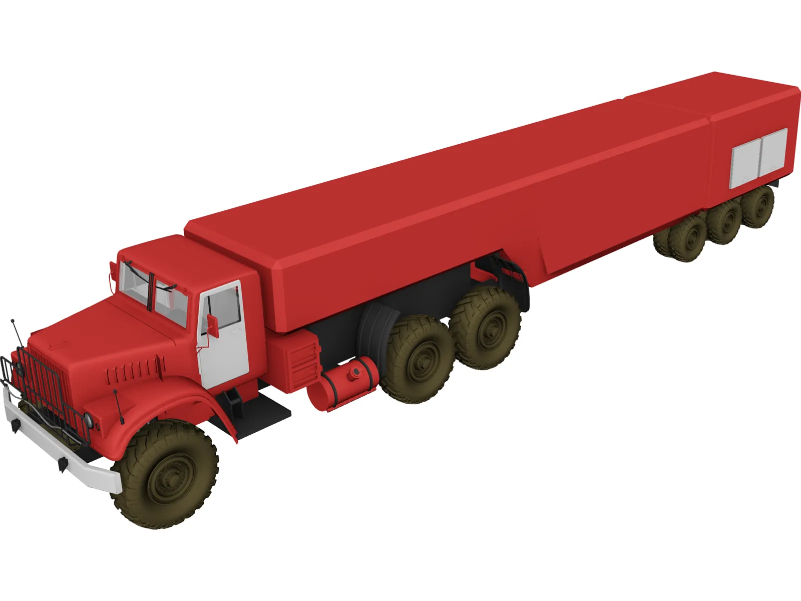 Kraz-6443 3D Model main preview