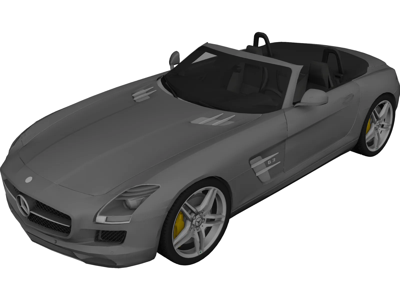 Mercedes-Benz SLS AMG Roadster (2012) 3D Model main preview