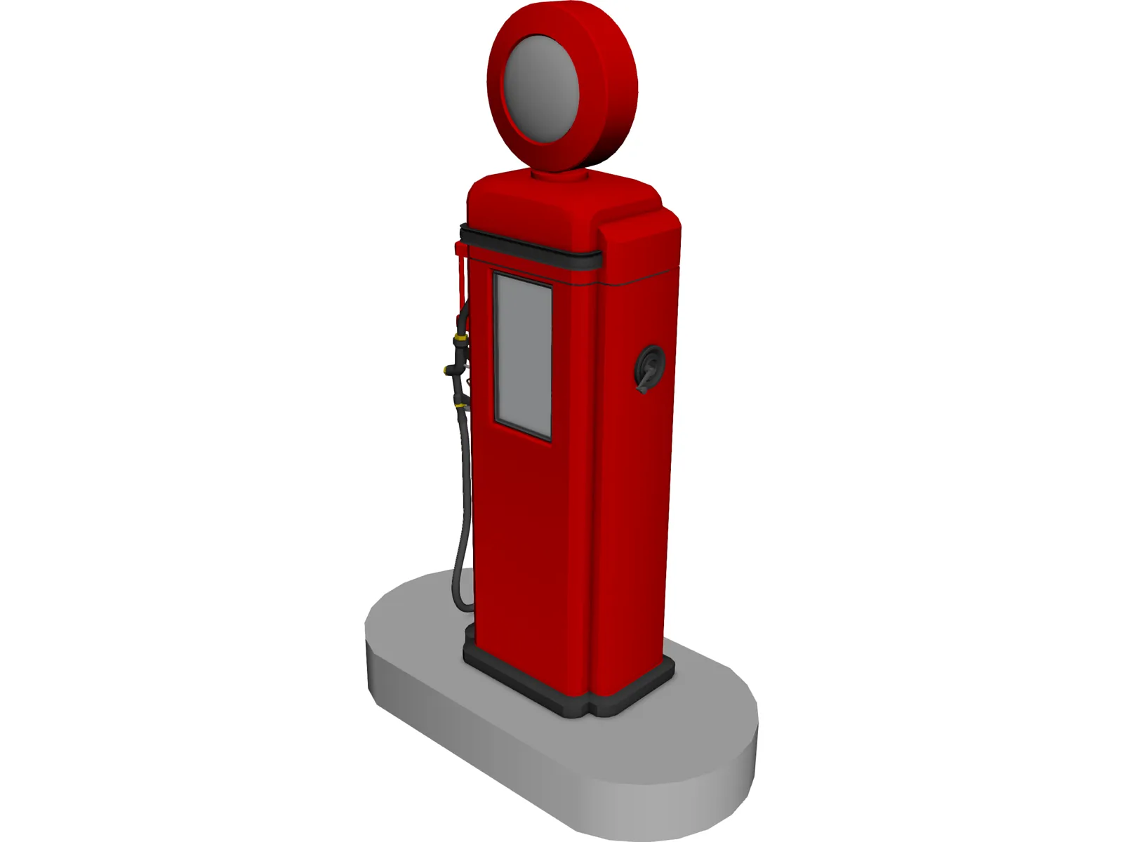 Gas Pump 3D Model main preview