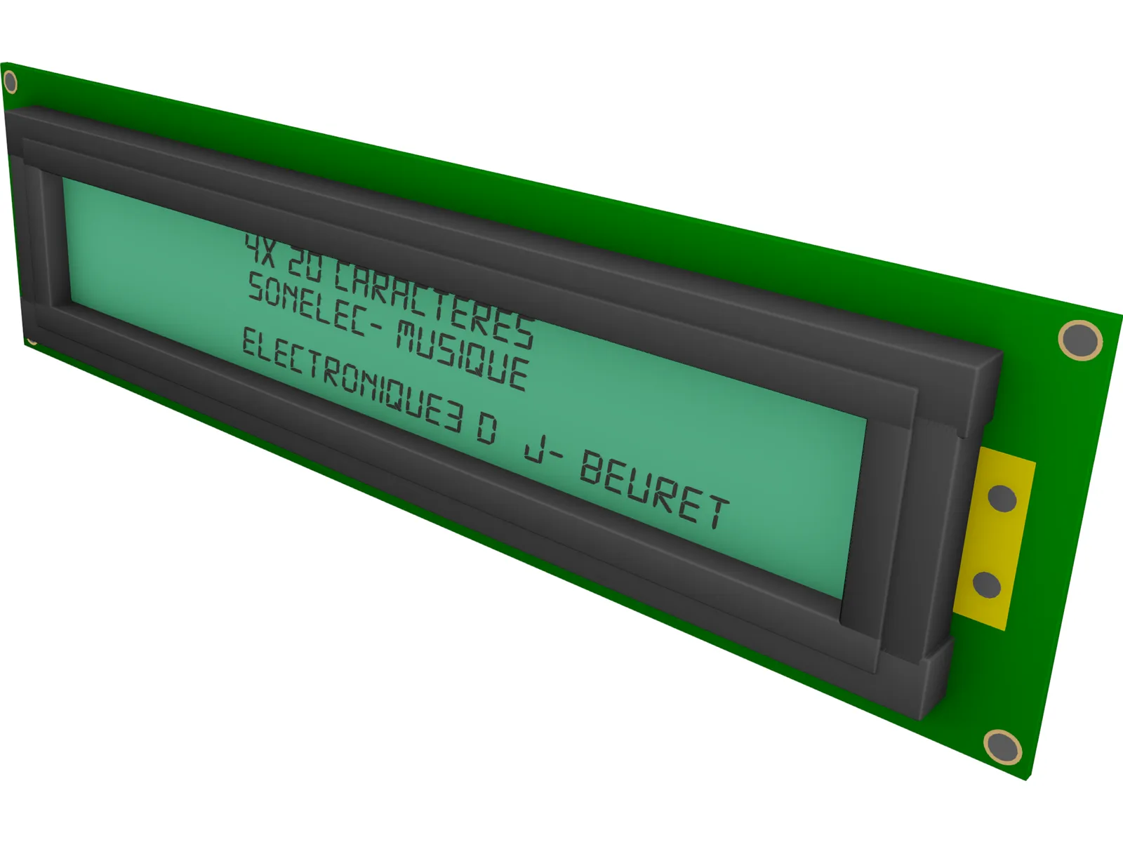 LCD 4x40 3D Model main preview