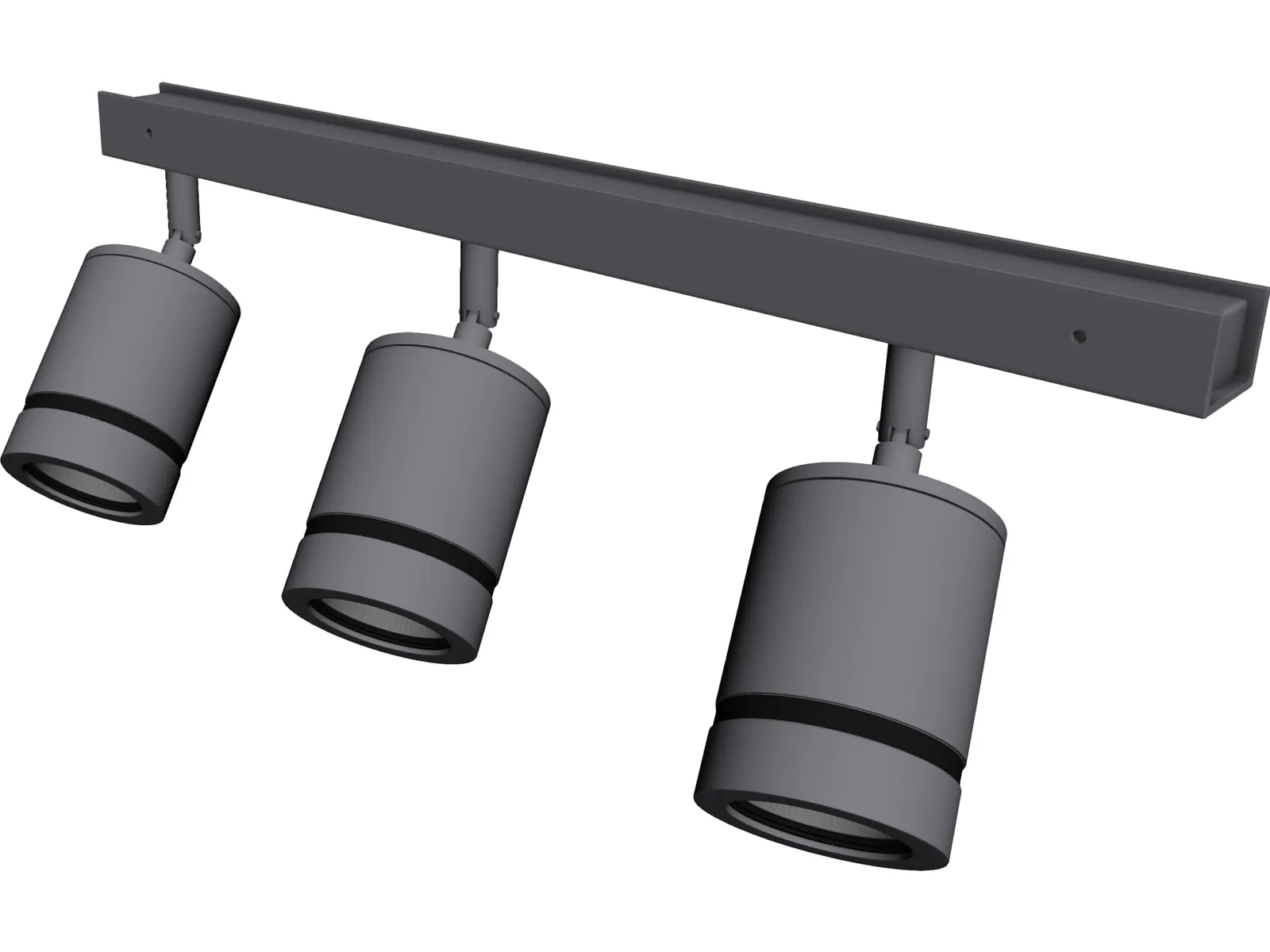 Lamps on Railing 3D Model main preview