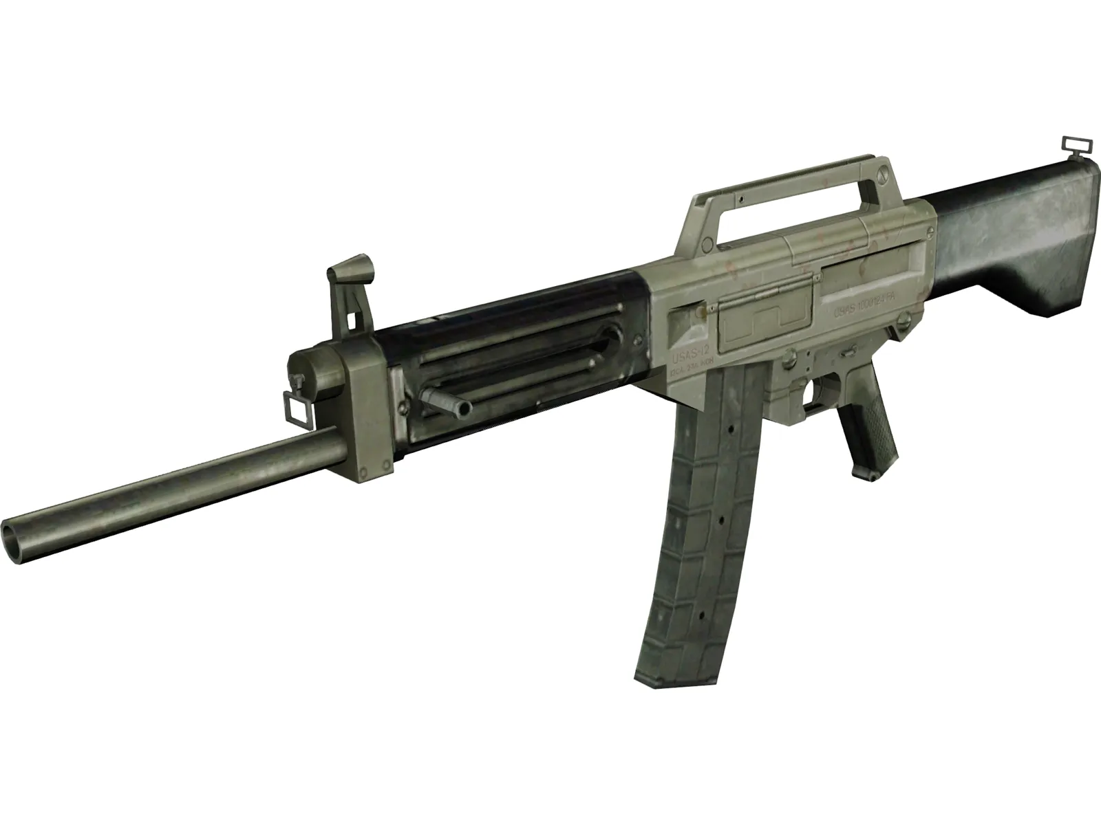 USAS-12 Automatic Shotgun 3D Model main preview