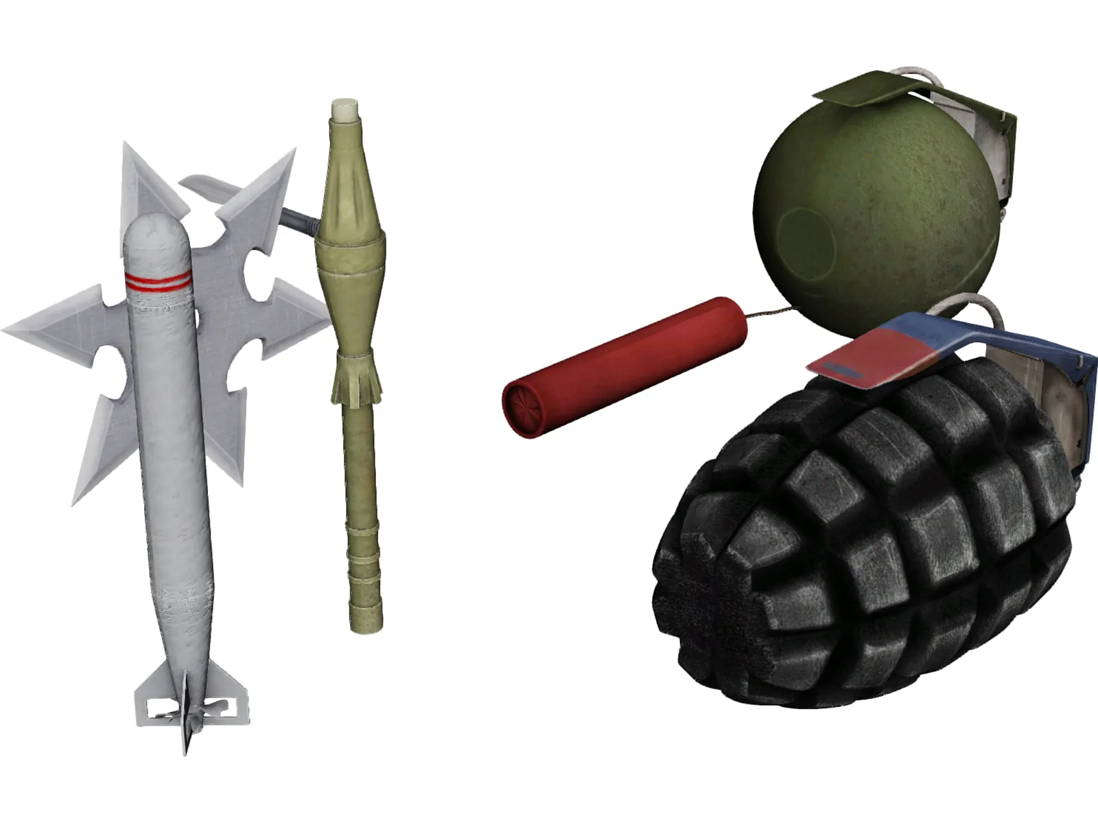 Weapons Collection 3D Model main preview