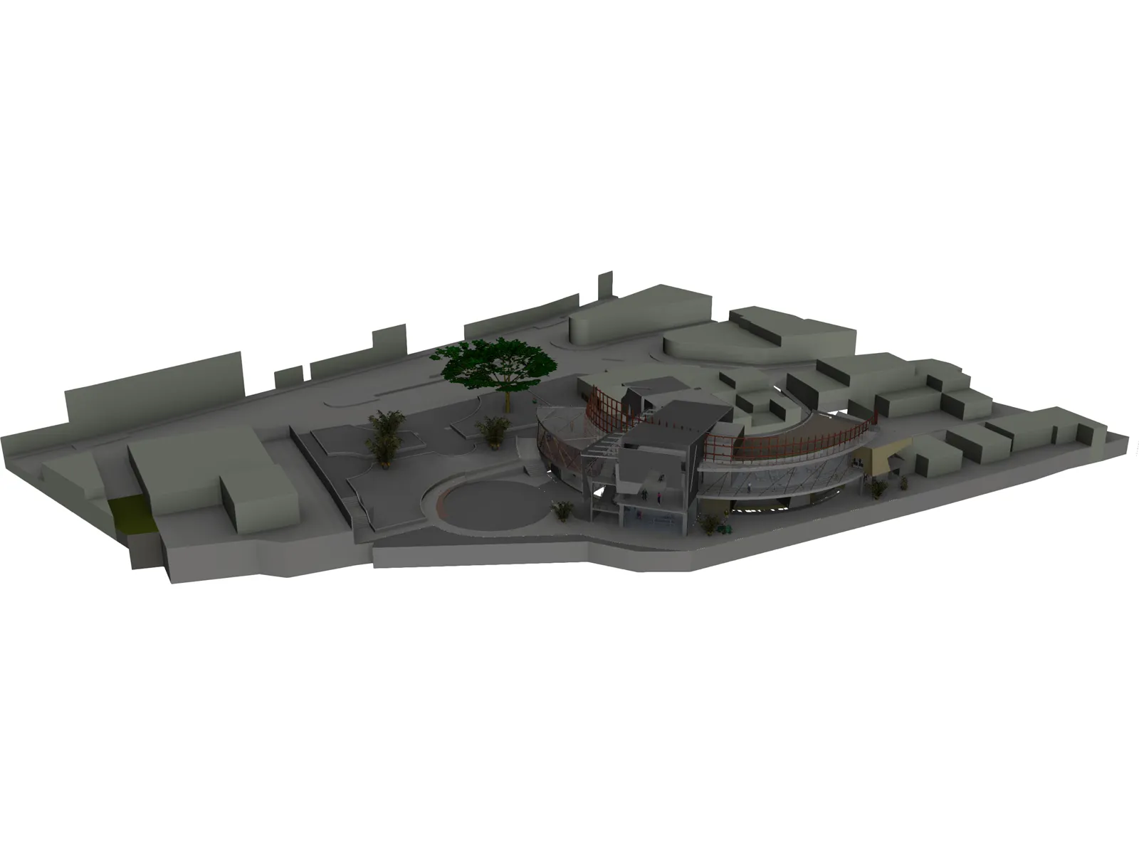 Cultural Center 3D Model main preview