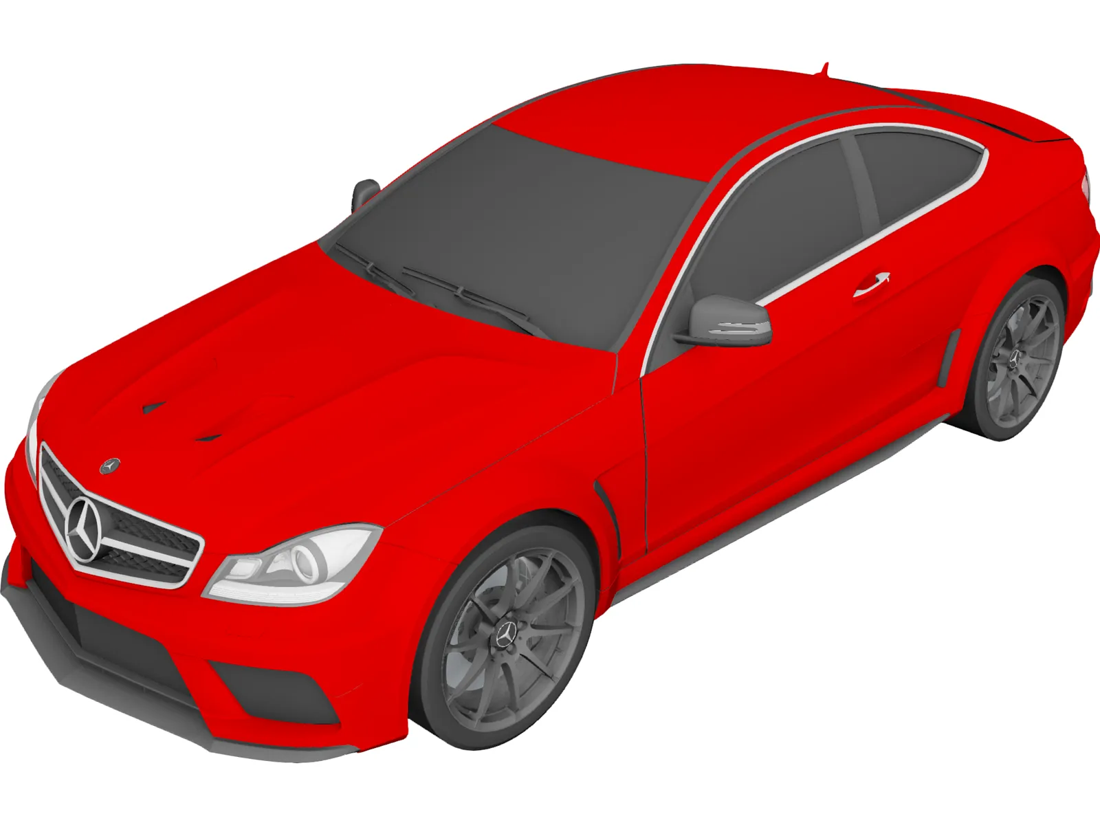 Mercedes-Benz C63 AMG Coupe Black Series (2012) 3D Model main preview