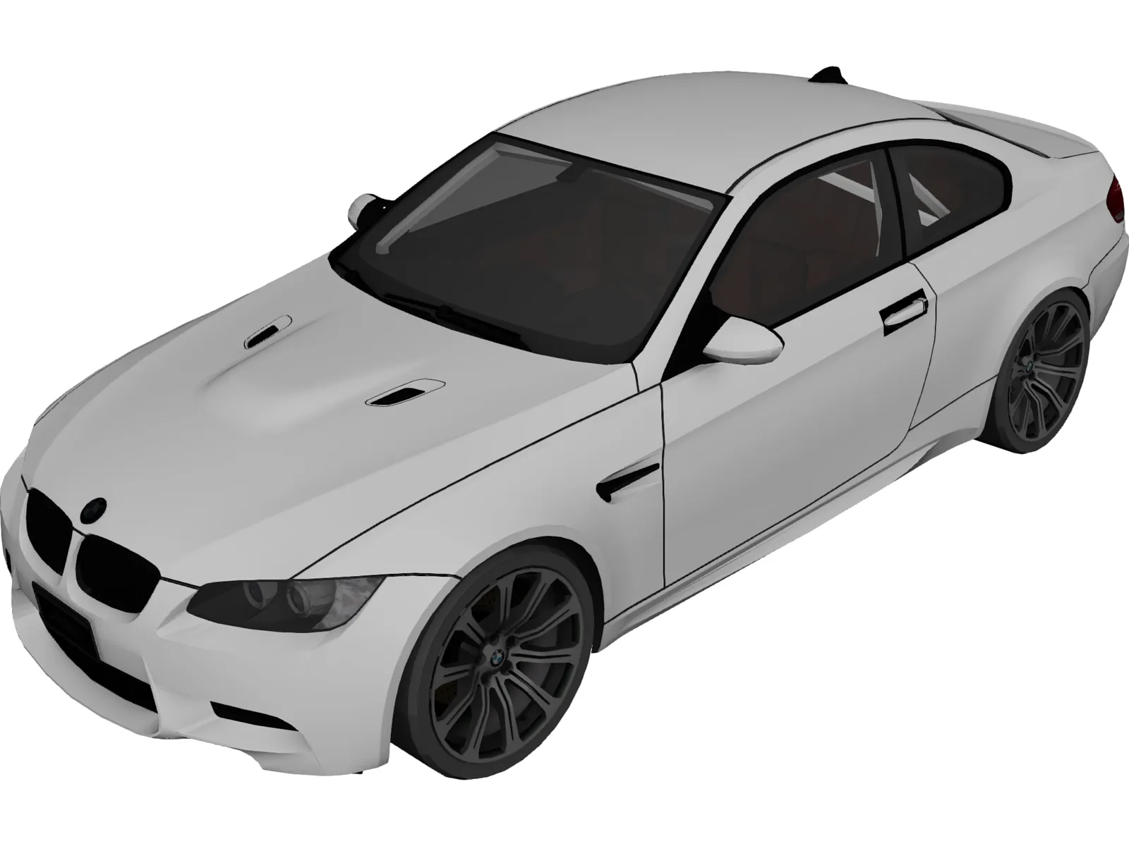 BMW M3 E92 3D Model main preview