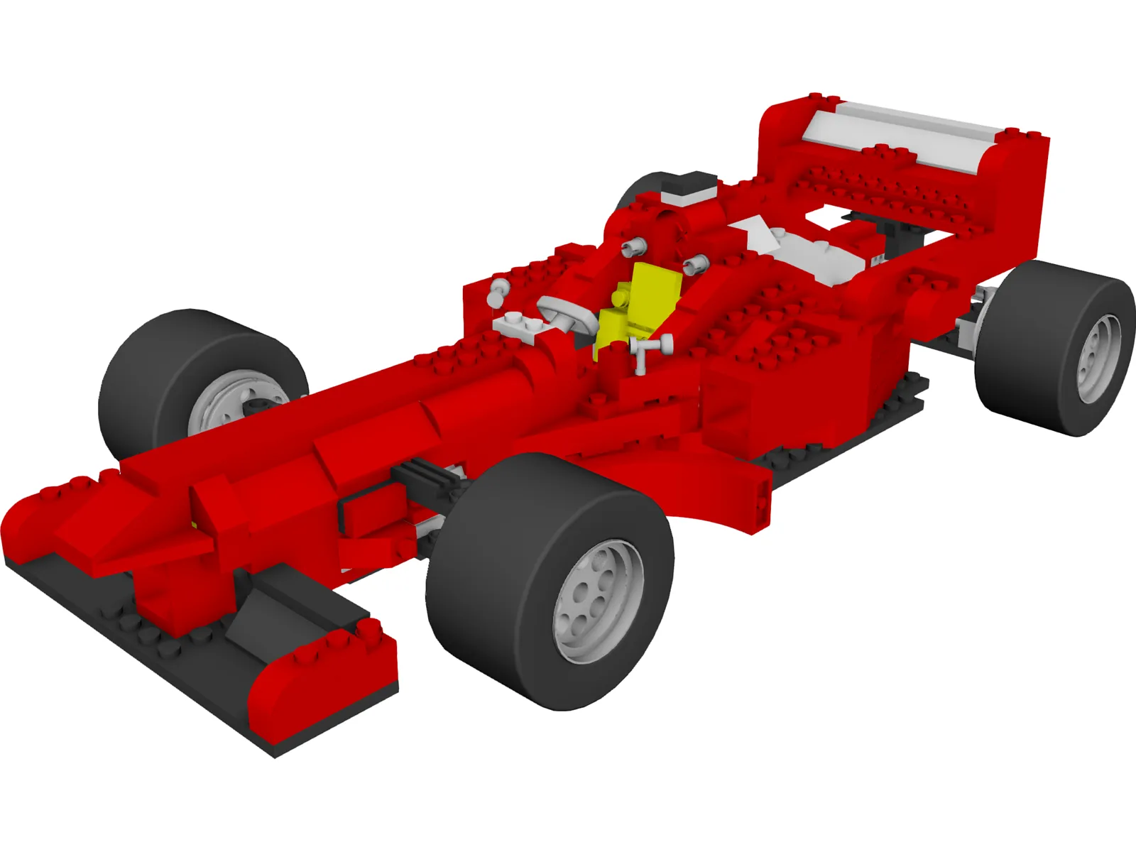 Lego F1 Car 3D Model main preview
