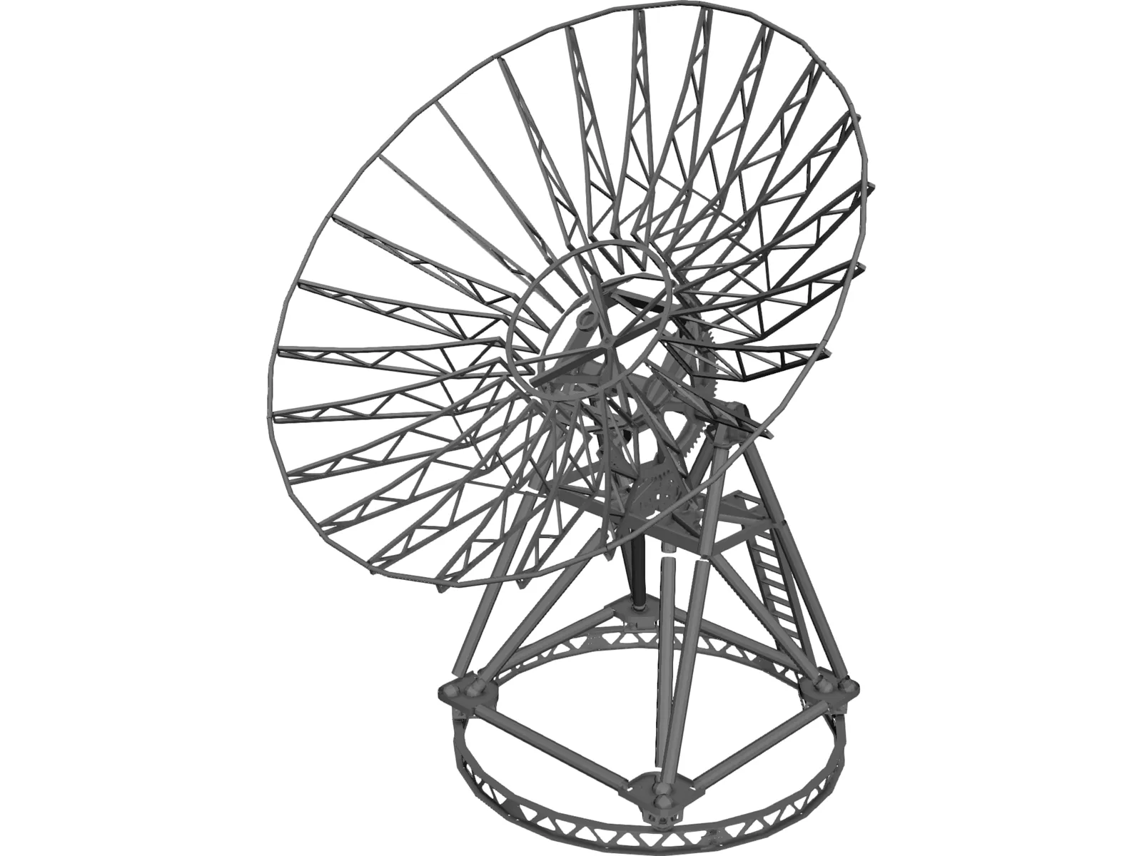 Satellite Dish 3D Model main preview