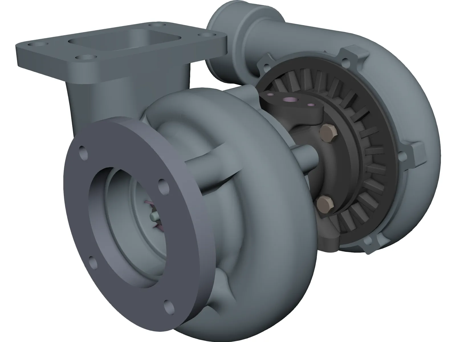Turbocharger 3D Model main preview