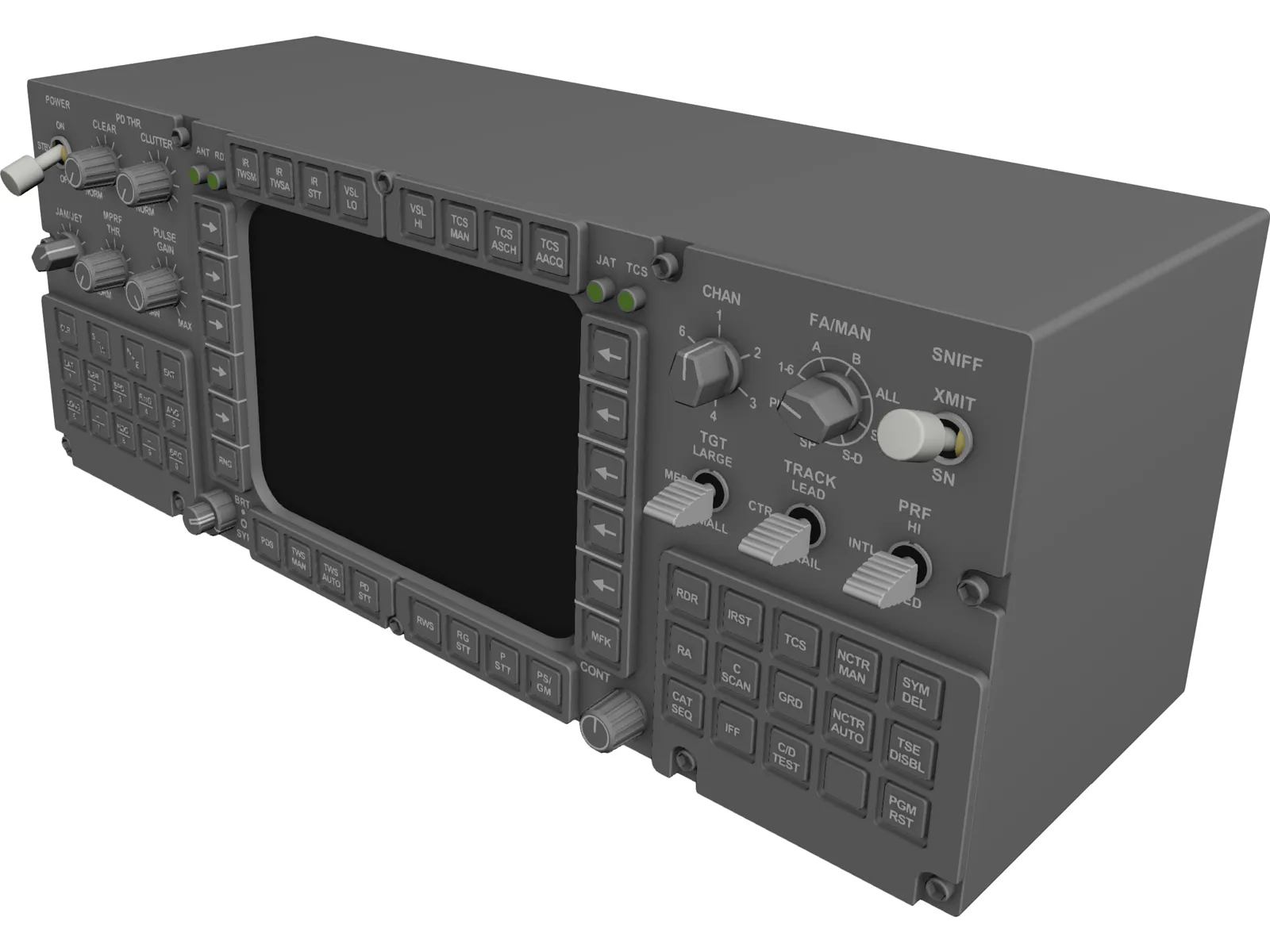 F-14A Cockpit Panel 3D Model main preview