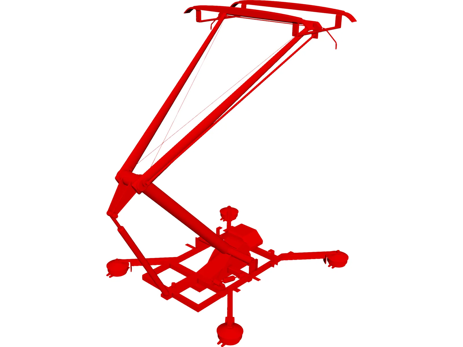 Konstal 105 Tram Pantograph 3D Model main preview