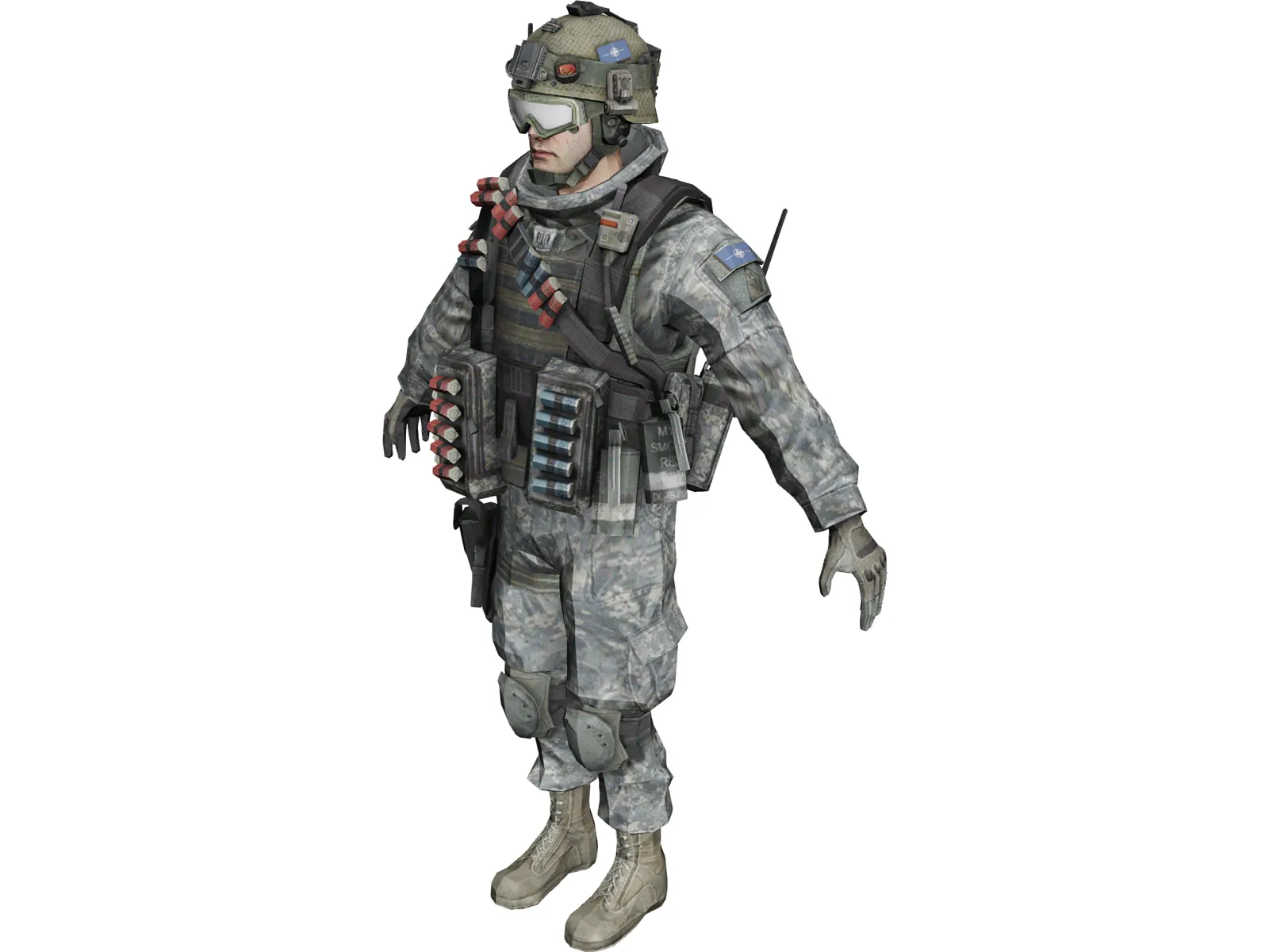 Soldier 3D Model main preview