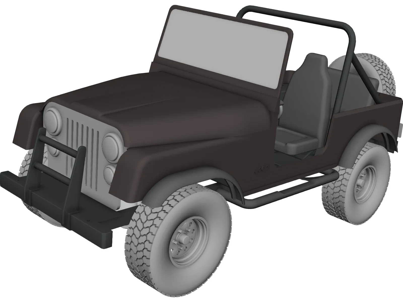 Jeep Wrangler CJ7 (1978) 3D Model main preview
