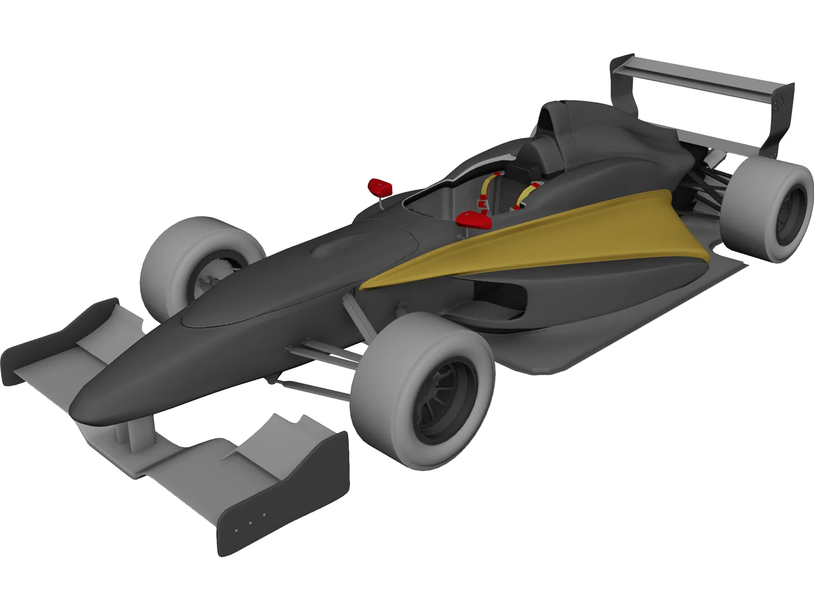 Formula 2000 Racing Car 3D Model main preview
