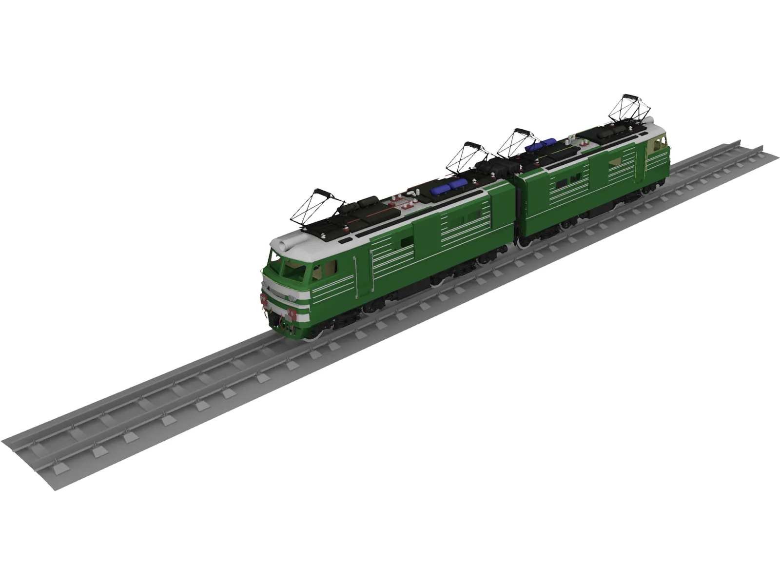 Locomotive Train Russian 3D Model main preview