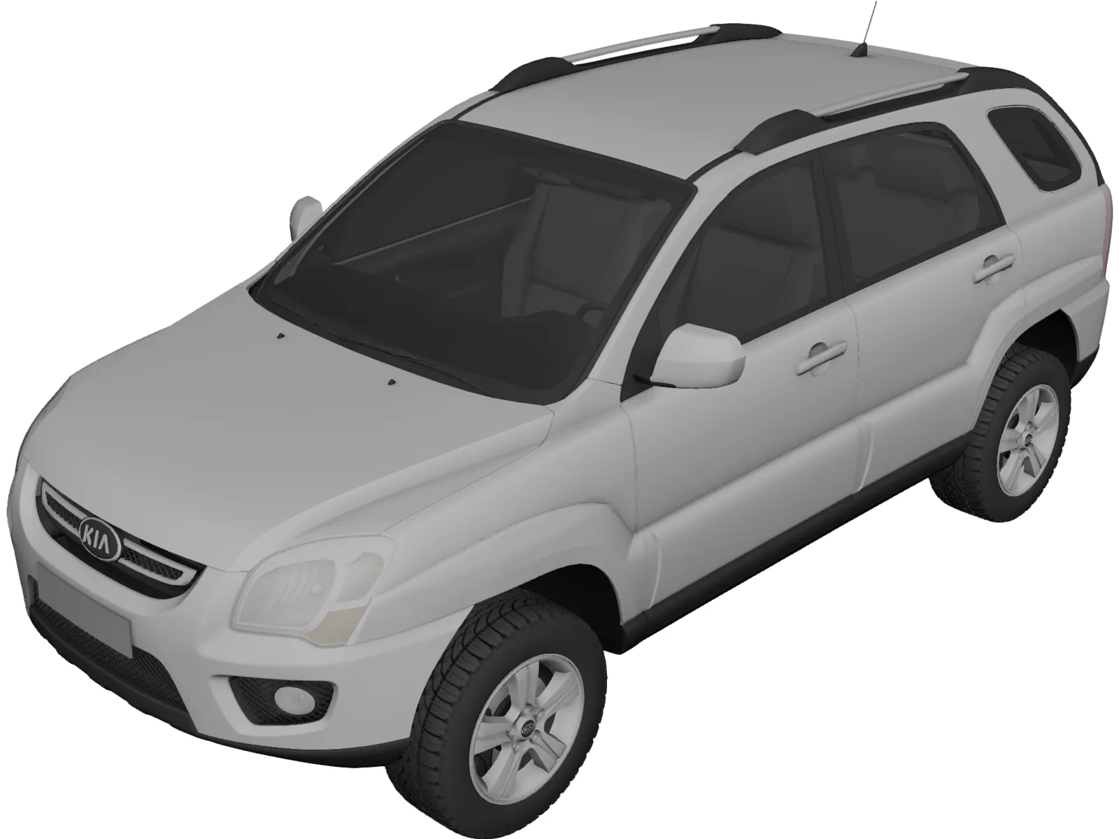 Kia Sportage (2009) 3D Model main preview