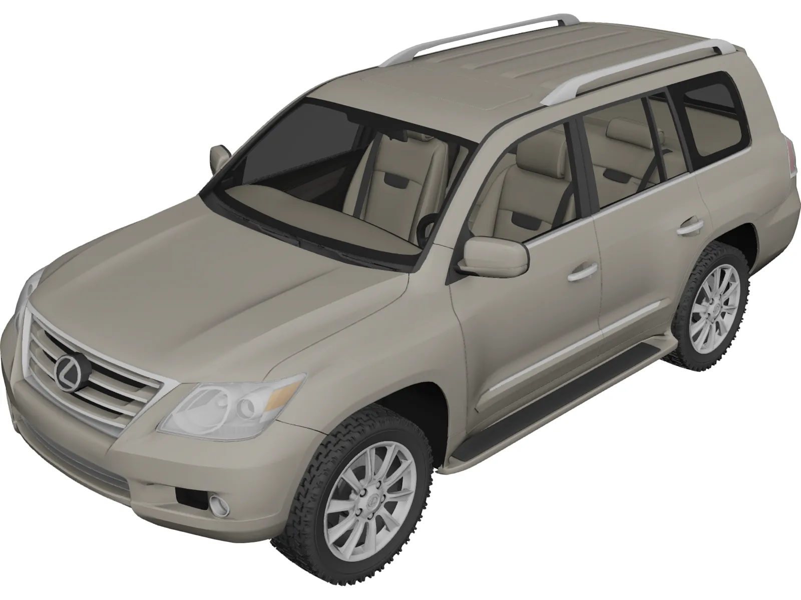 Lexus LX570 (2010) 3D Model main preview