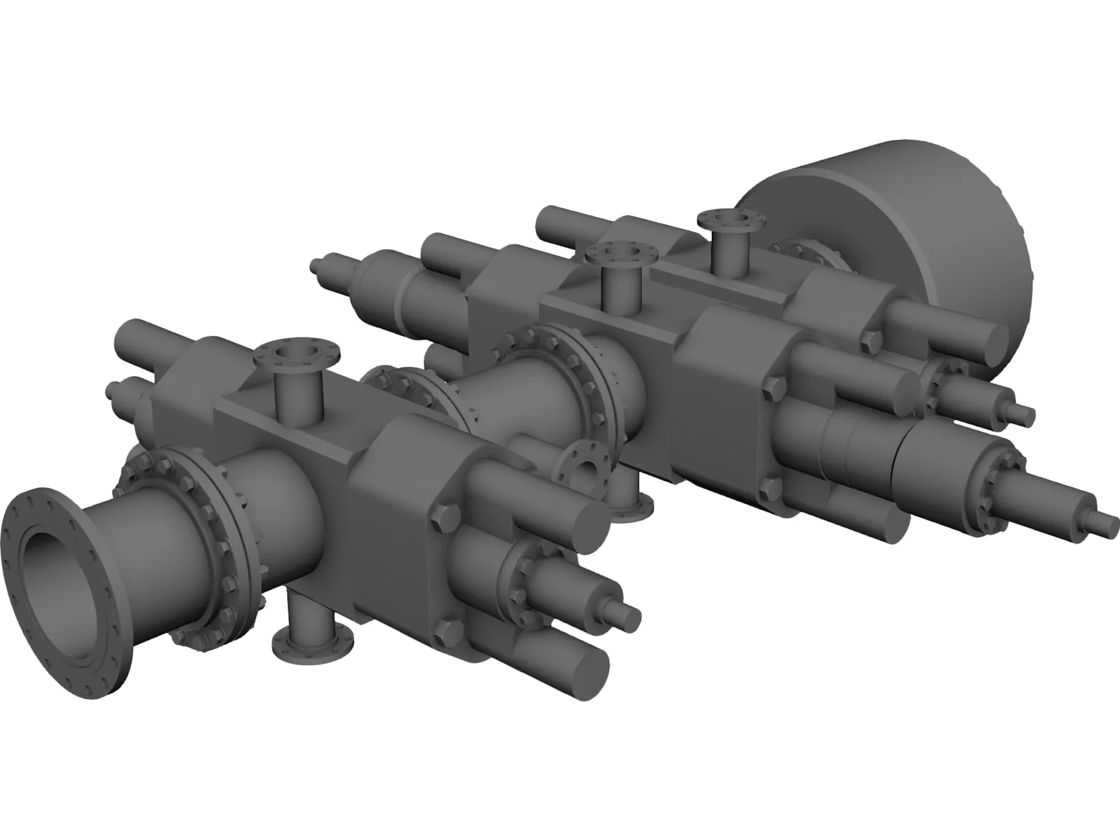 Blowout Preventer Stack 3D Model main preview