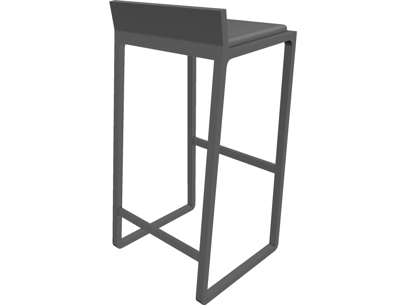 Bar Stool Joe 3D Model main preview
