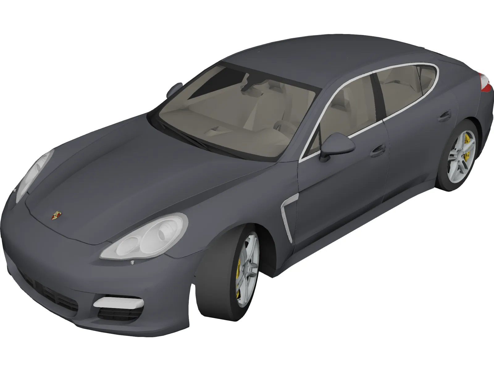 Porsche Panamera Turbo S (2012) 3D Model main preview