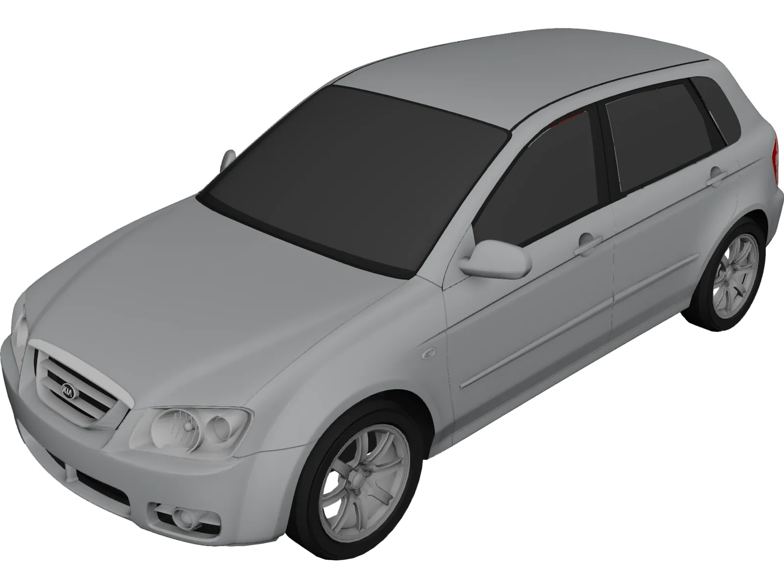 Kia Spectra (2007) 3D Model main preview