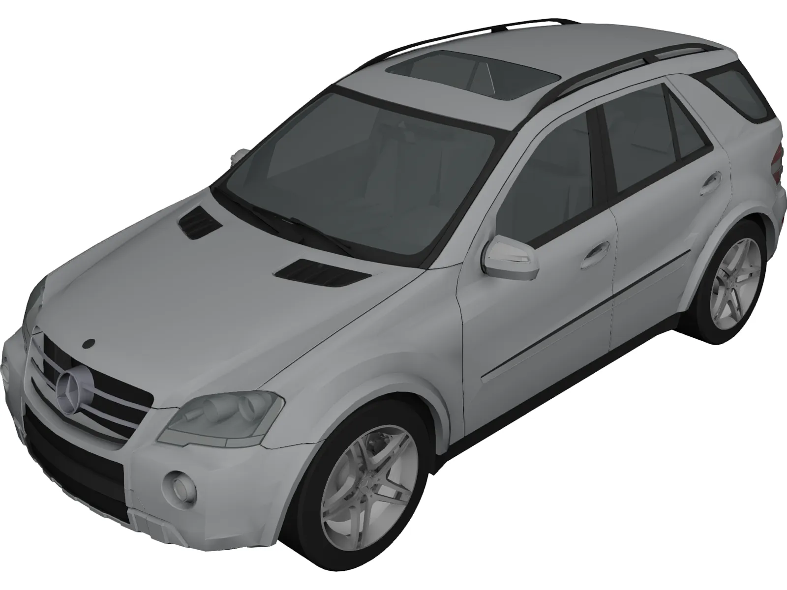 Mercedes-Benz ML63 AMG 3D Model main preview