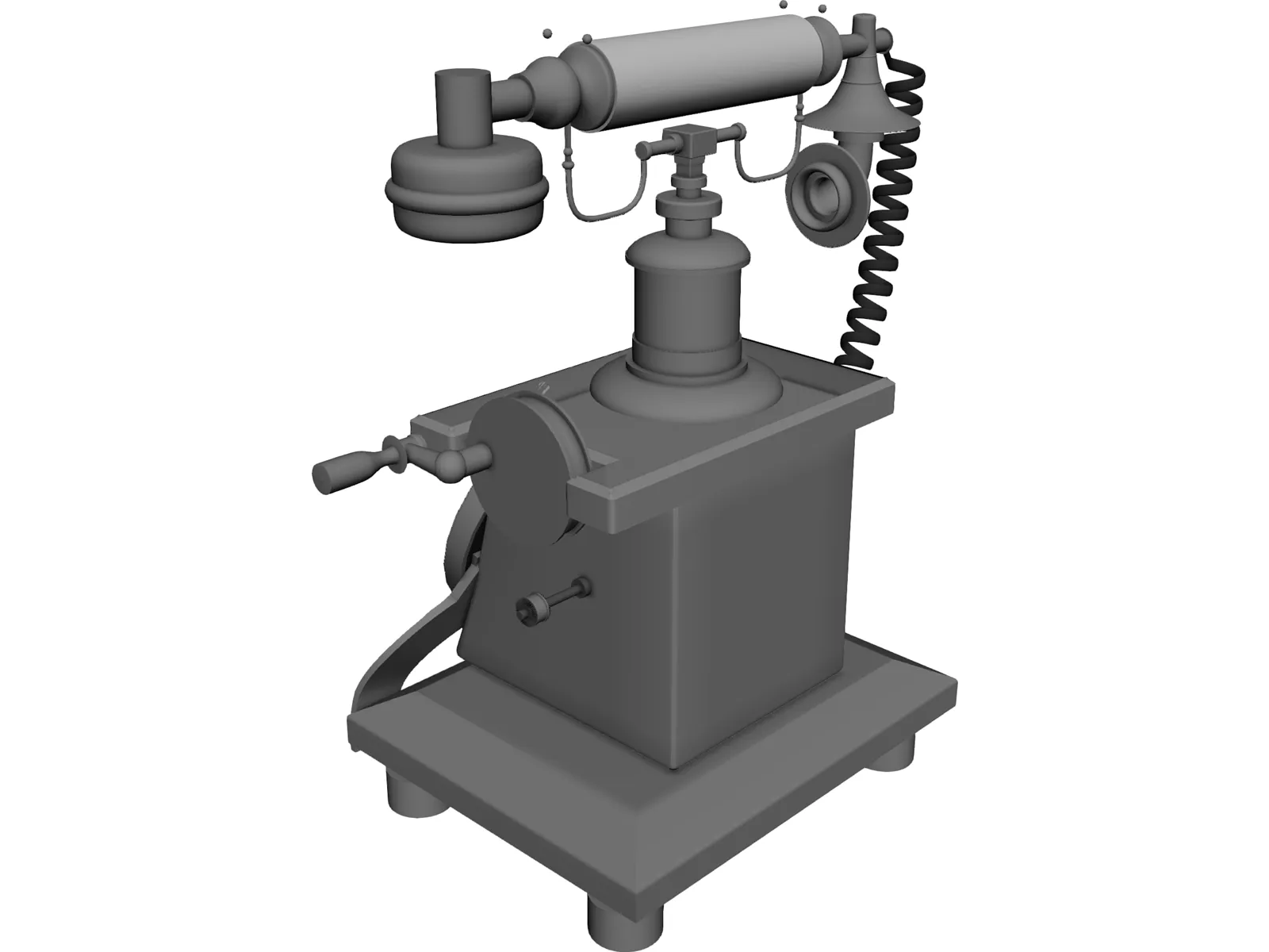 Crosley Old Phone 3D Model main preview
