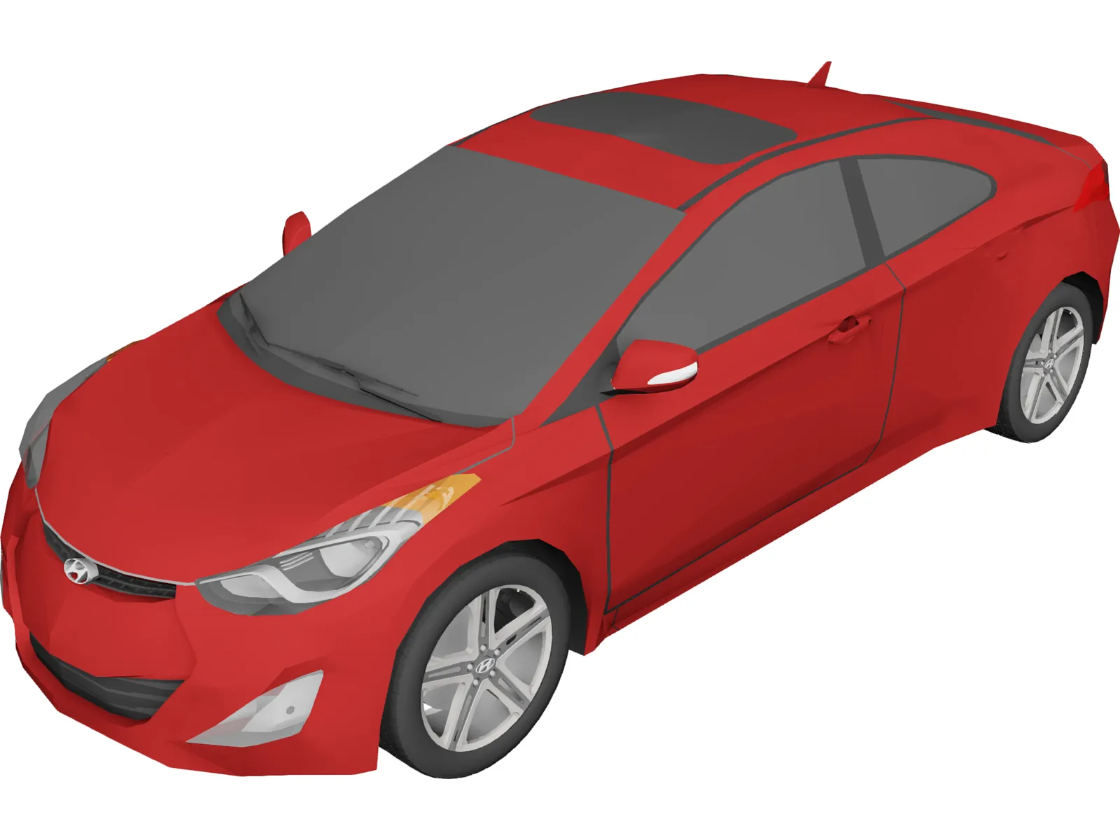 Hyundai Elantra Coupe (2012) 3D Model main preview