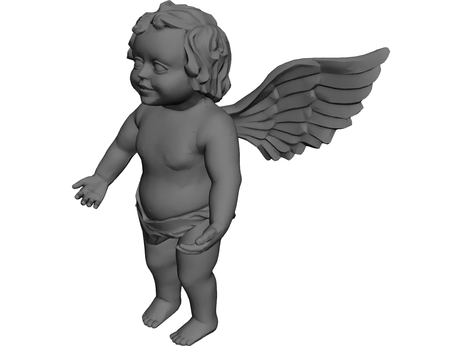 Figurine Angel 3D Model main preview
