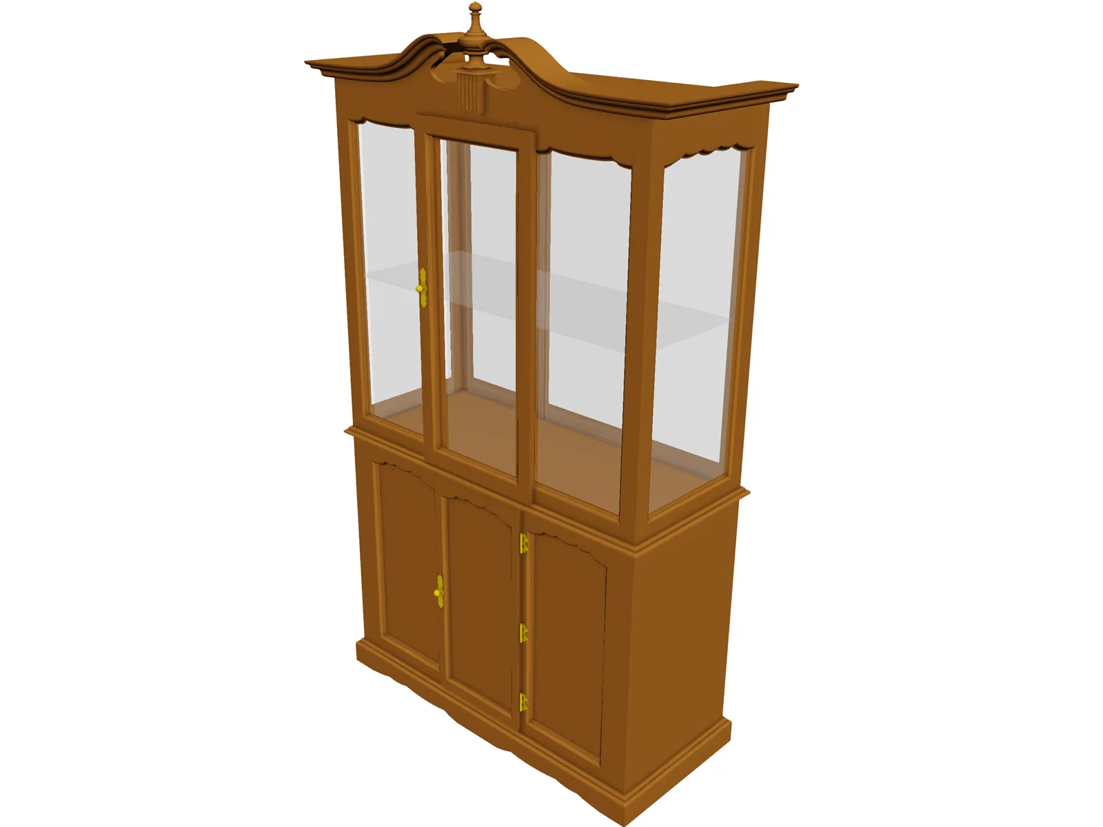 China Cabinet Queen Anne 3D Model main preview