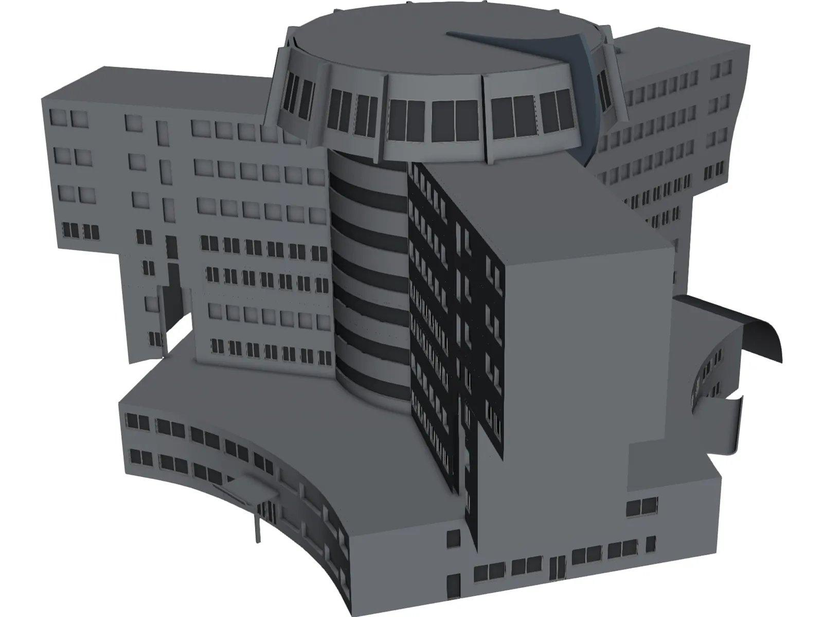 skyscraper 3D Model main preview