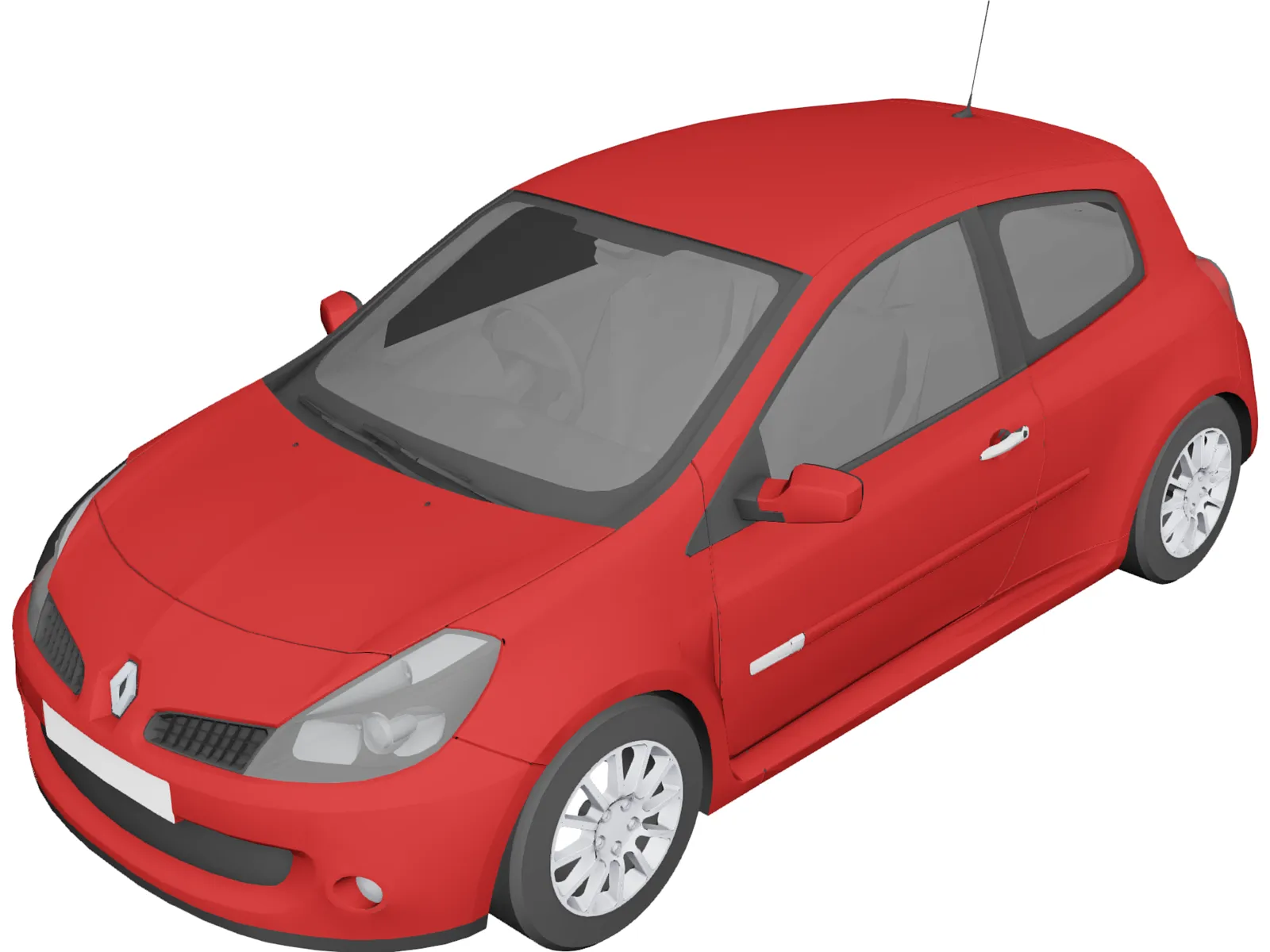 Renault Clio Sport 3D Model main preview