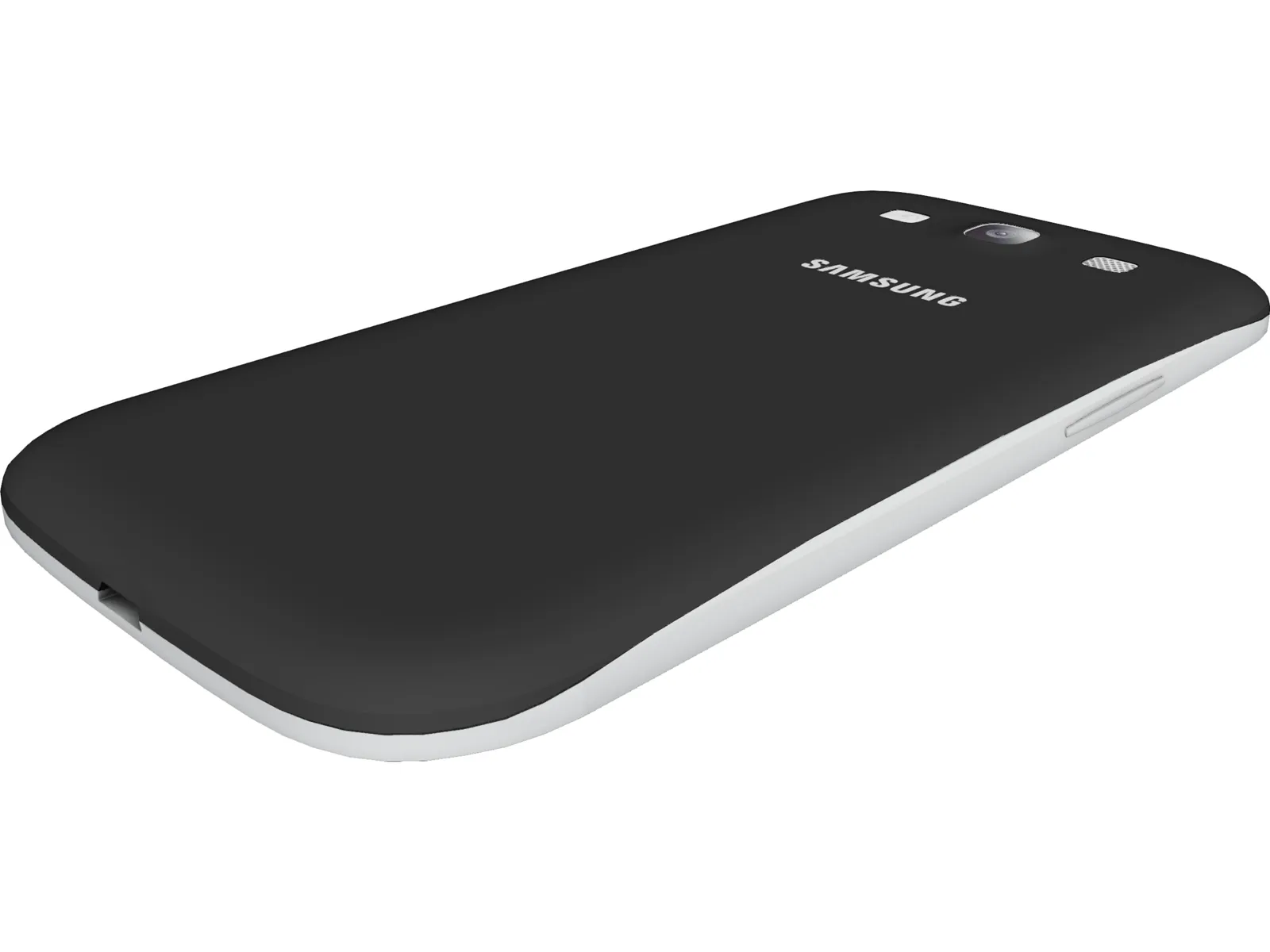 Samsung Galaxy 3 Black 3D Model main preview