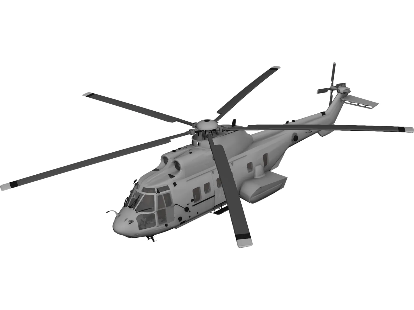 Eurocopter EC225 Super Puma 3D Model main preview