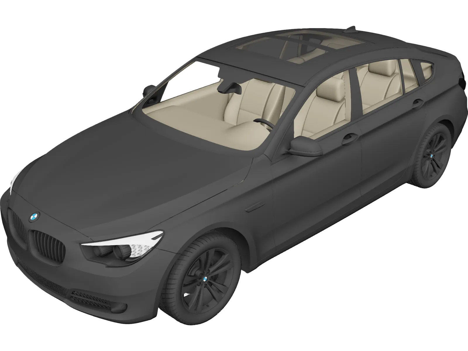 BMW 5-Series Gran Turismo (2010) 3D Model main preview