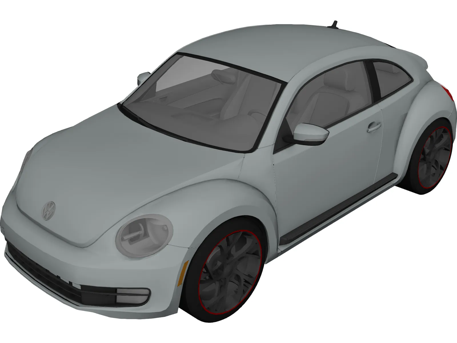 Volkswagen Beetle Turbo (2012) 3D Model main preview
