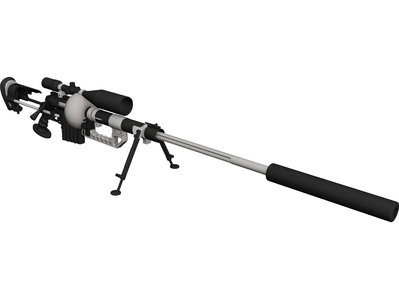 CheyTac M-200 Intervention Rifle 3D Model main preview