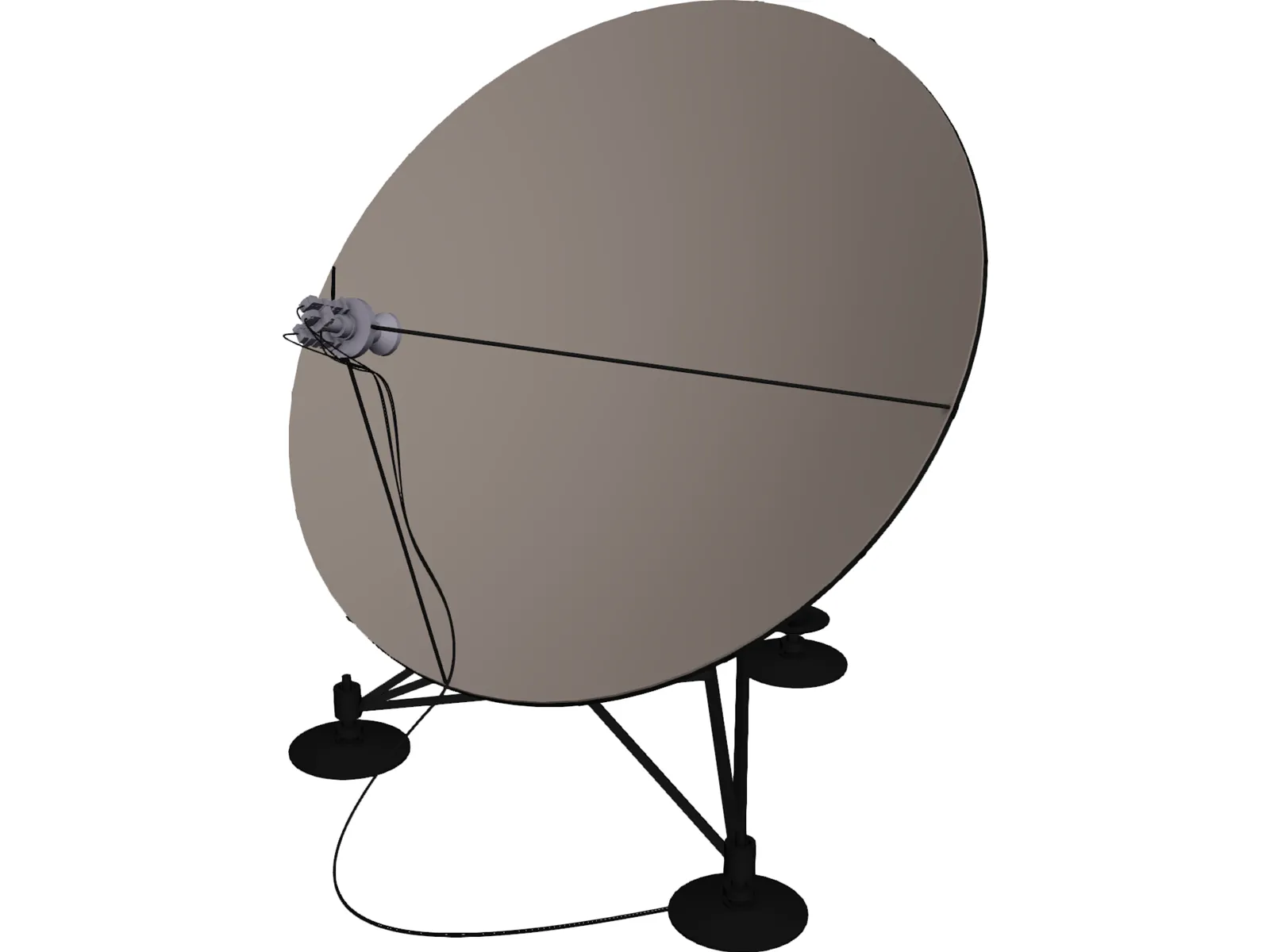 Satellite Dish Antenna 3D Model main preview