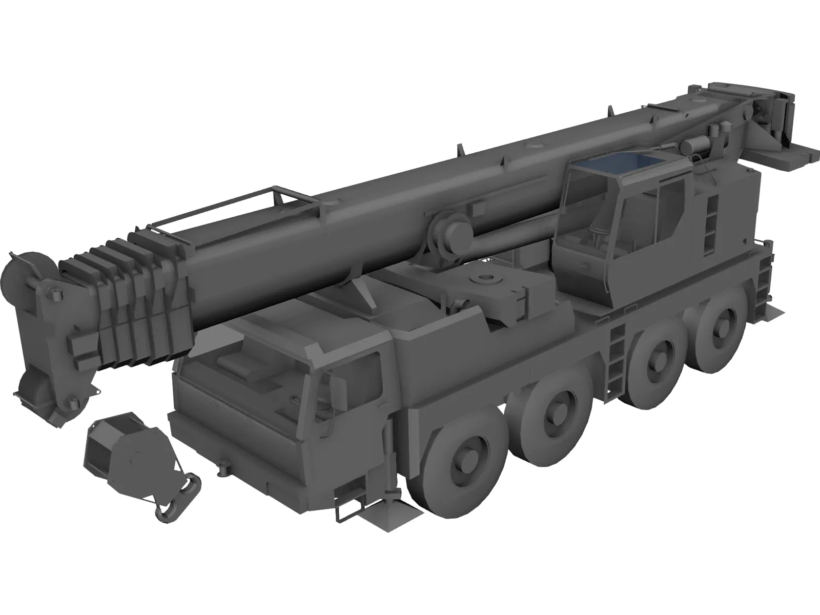 Road Crane 3D Model main preview