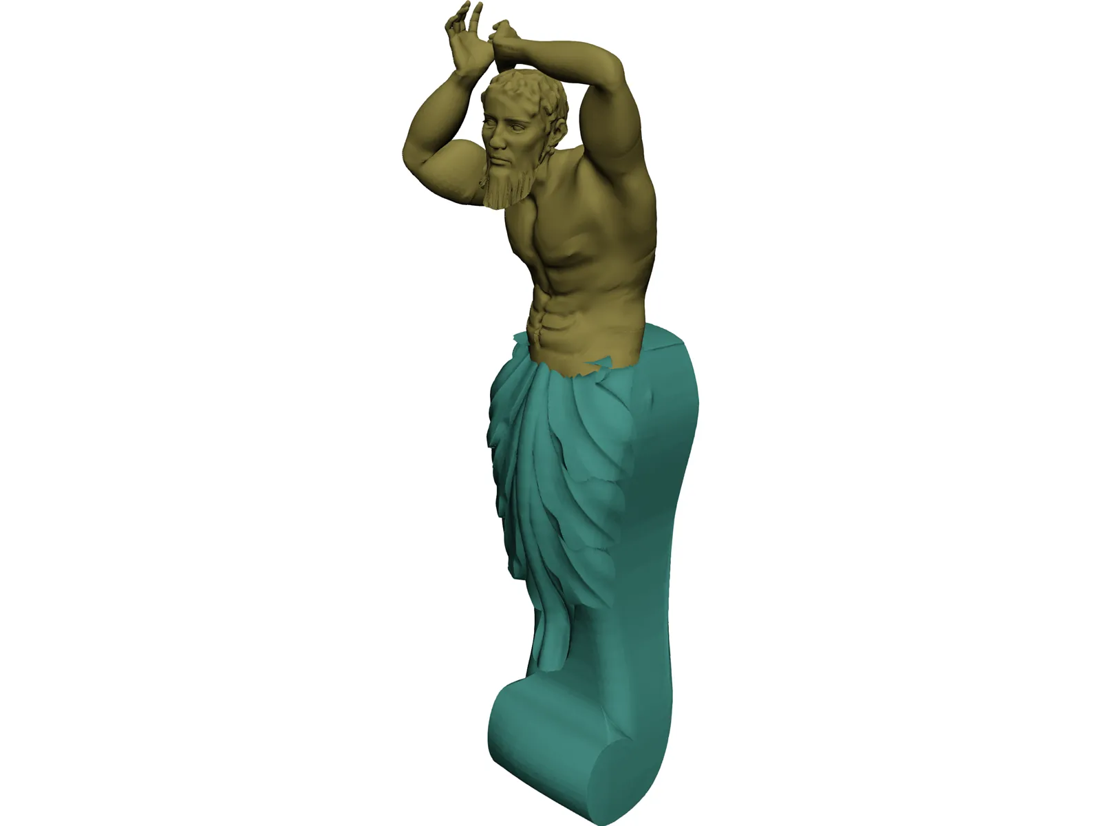 Atlas Statue 3D Model main preview