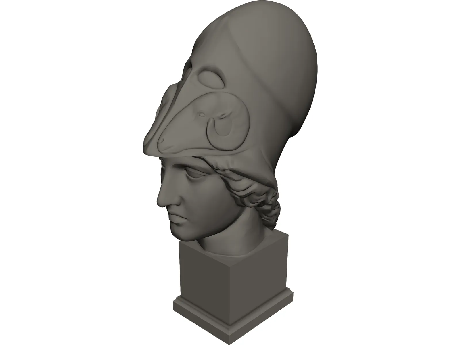 Athena Head 3D Model main preview